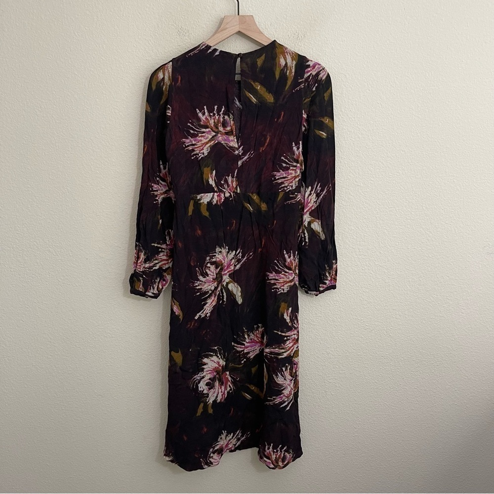 Midi Dress in Deep Plum Floral - Picture 11 of 15